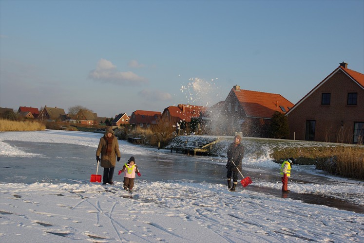 Eisvergnügen auf dem Siel